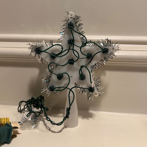 Vintage 11 Light Tree Top Tinsel Star - Picture 6 of 7